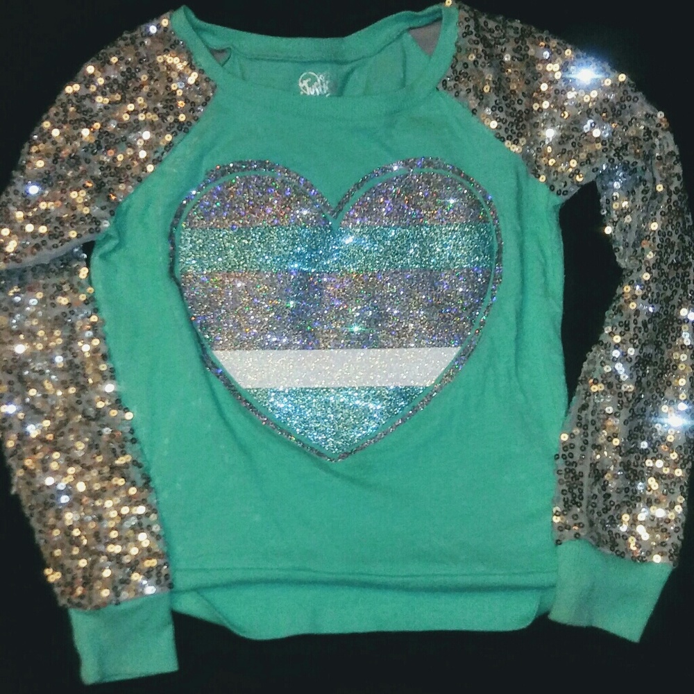 Justice sequin top